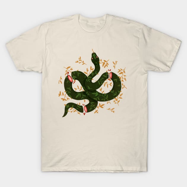 Garden Snake T-Shirt by megansebesta